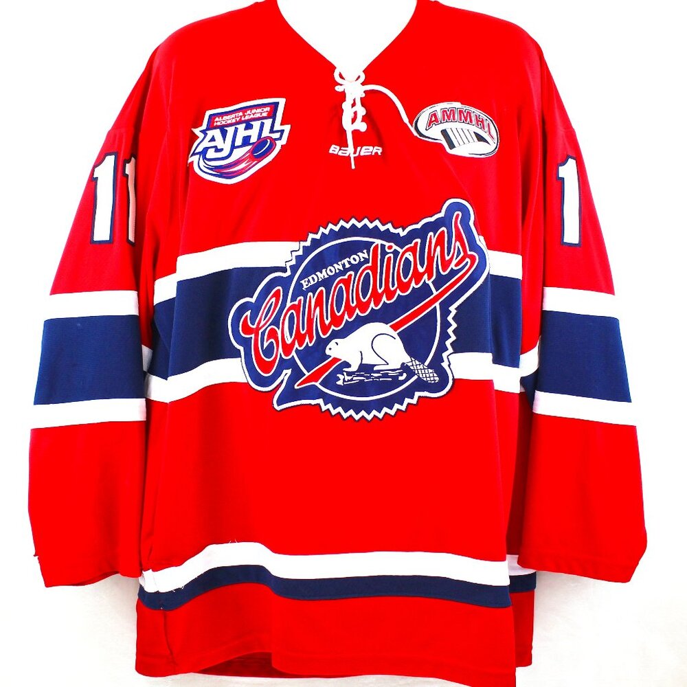 Bauer Edmonton Canadians AJHL Junior Hockey Team Jersey (L)